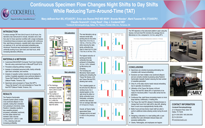 Continuous Specimen Flow Changes Night Shifts to Day Shifts While Reducing Turn-Around-Time (TAT)