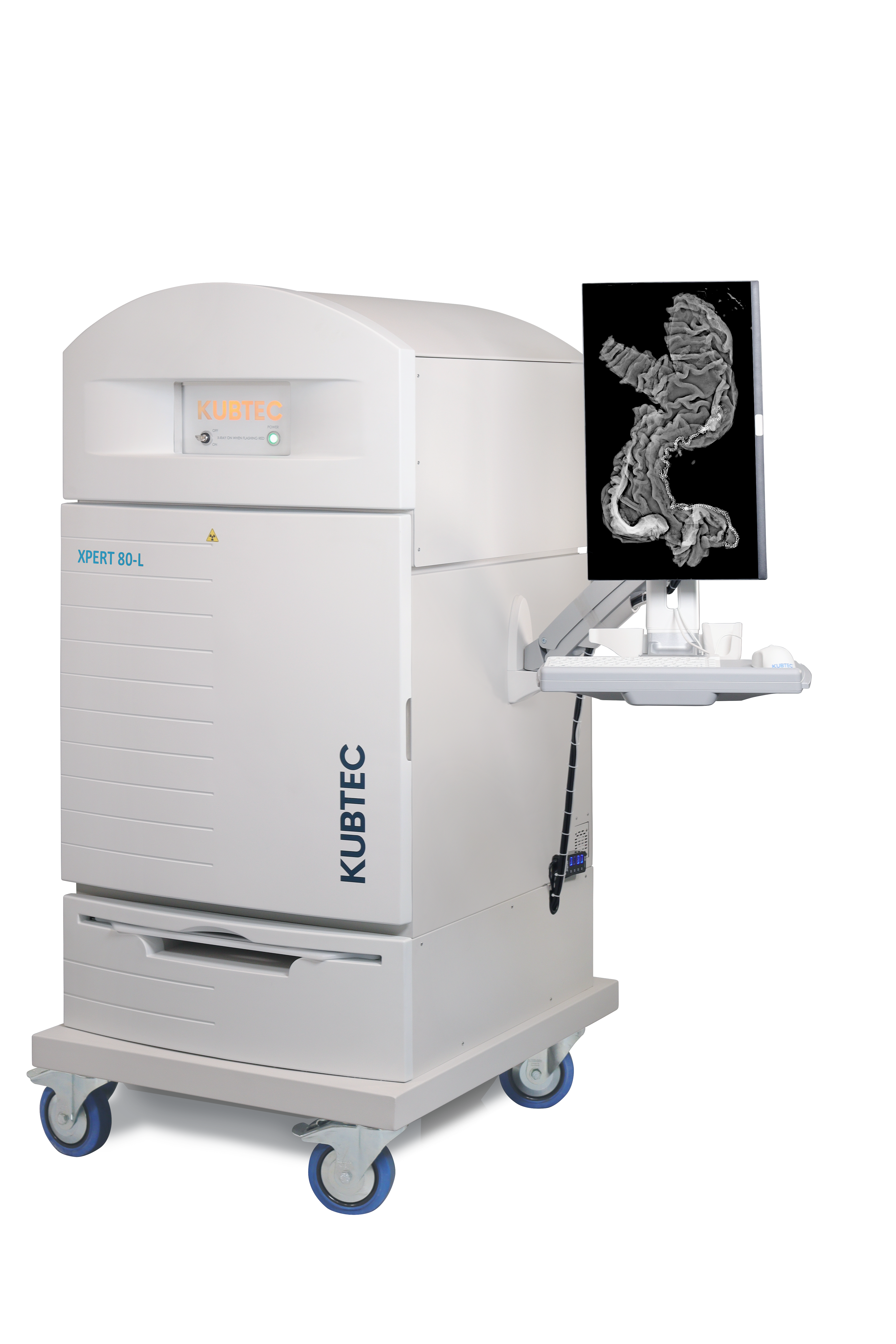 A mobile medical imaging machine labeled
